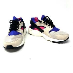 Nike size 6.5 Youth Pink Purple Huarache Lace Up‎ Sneakers Running Casual School
